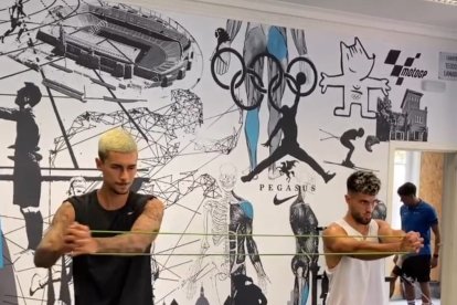 Chumi y Arnau entrenando juntos antes de volver.