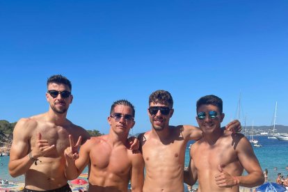 Fuoli, Nieto, Pozo y Portillo juntos en Ibiza.