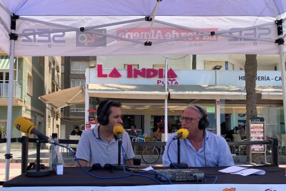 Fran García junto a Jesús Caicedo, presidente de la Autoridad Portuaria de Almería.