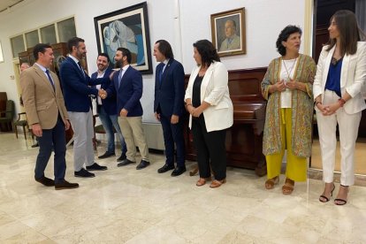 Equipo de gobierno y portavoces de Diputación.