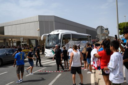 Ambiente en la terminal del Aeropuerto de Almería.