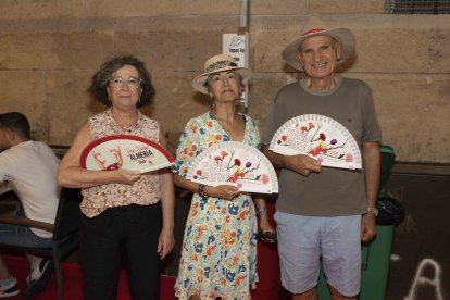 Elodia Ortiz, presidenta del Foro del Casco Histórico, Fernanda Gálvez y Nicolás Castillo