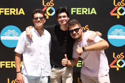 Alberto Medina, Carlos Quijada y Javier Soler, disfrutando de la Feria del Mediodía.