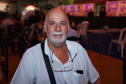 Miguel Ángel estuvo encantado de pasar la noche del lunes en la Caseta Municipal.