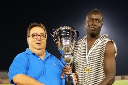 José Juan Rubí no se perdió la fiesta del fútbol.