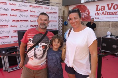 Los jerezanos José, Telmo y Eva.