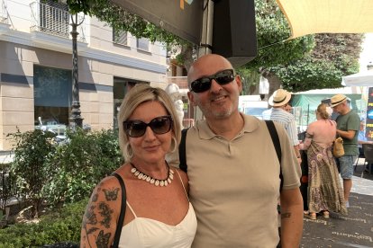 Javier Chacón y Clara López, en la Feria de Almería 2022.