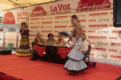 Rosario Sánchez durante su desfile en el escenario.