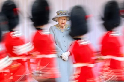 La reina, durante un acto en el castillo de Windsor.
