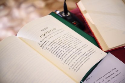 Preparativos del acto.