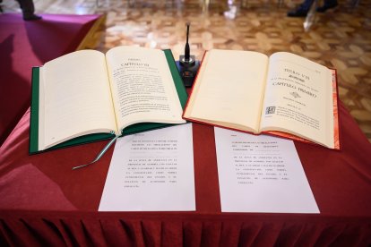 Preparativos del acto.