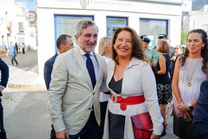 El vicepresidente de la Diputación, Ángel Escobar, la consejera de Agricultura, Carmen Crespo, y la delegada de Gobierno de la Junta en Almería, Aránzazu Martín.