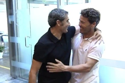 Rubi con Ernesto Valverde.