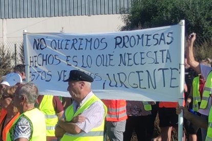 Pancarta durante la manifestación.