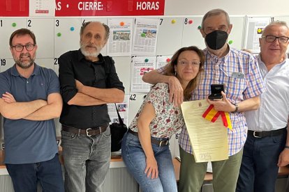 Evaristo Martínez, Jacinto Castillo, Antonio Sánchez Villanueva, Ambrosio Sánchez y Pedro M. de la Cruz.