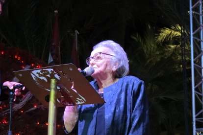 Antonia Baraza, una de las personalidades distinguidas este año por el Ayuntamiento elevó la gala a su punto más divertido con su elocuencia y naturalidad.