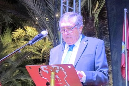 Juan Moreno en la lectura de su pregón.