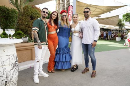 Juan, Antonia, Leticia y Paqui en las fiestas de Vera.