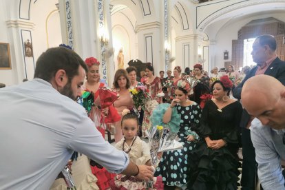 Un momento de la ofrenda.