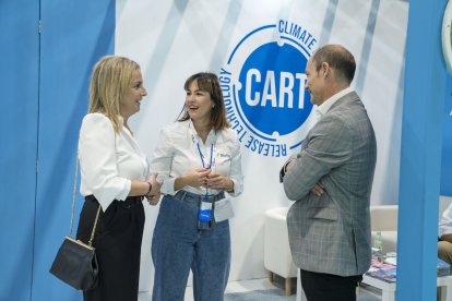 La diputada de Promoción Agroalimentaria con Bioline.