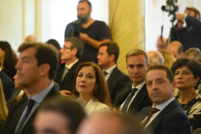 Los delegados Amós García y Carmen Navarro.