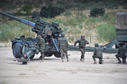 Ejercicio con una pieza de Artillería