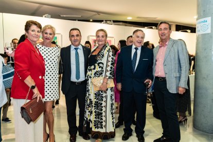 Paqui Pardo, Mari Ángeles Martínez, José Miguel Hernández, alcalde de La Mojonera, Mari Ángeles Muñoz, Francisco García y Juan Carlos Jiménez.