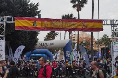 Línea de salida en la Rambla Federico García Lorca.