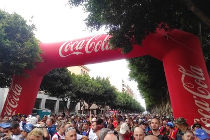 Los marchadores, antes de salir en La Desértica.
