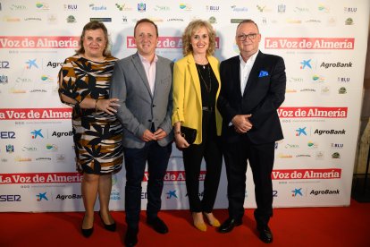 Inmaculada Lara, Manolo Azor, Tere Isa Azor y Agustín Cano, de Tractores Azor.