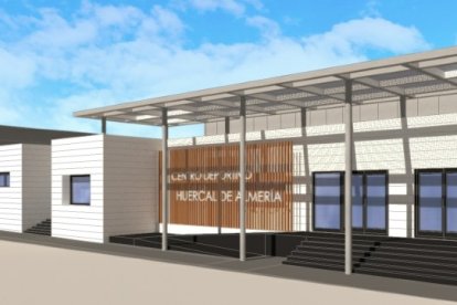 Recreación de la fachada del futuro centro deportivo de Huércal