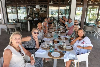 La familia Morales en el restaurante Arrozante del Hotel Barceló.