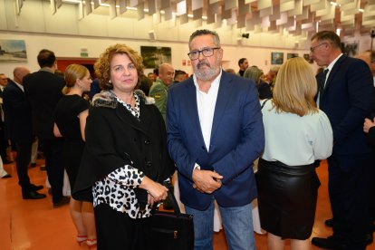 Antonio Valdivieso, secretario general de CCOO Almería, y María Isabel López