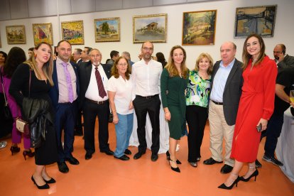 Ana Márquez junto a Eloy Rico e Irene Rico, de Jorisan, José Fernando de Elevatrac, Antonio Mañas, Antonia Morales, José Rico y Juani Oller