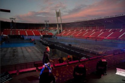 David Bisbal cumple uno de sus sueños: cantar en el estadio de la UD Almería.