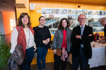 Isabel Santorromán, de Agrobío; Elisa Rojas, de Biorizon; Pilar Santorromán, de Agrobío; y Antonio Fernández, de La Voz de Almería.