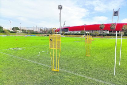 El material colocado para la sesión del equipo.