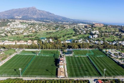 Los campos de fútbol desde el aire.