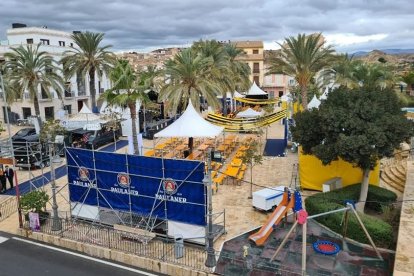 Vista general de la Plaza Mayor antes de comenzar el evento.