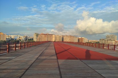 El final del paseo sobre el antiguo cargadero del mineral. 