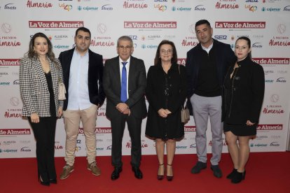 Patricia Plaza, Luis Miguel Martín, Ana Andújar, Antonio Maldonado, Maite Cabrera y Pedro Caparrós (Premio Innovación).