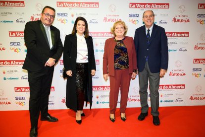 Oliver Martínez, Loli Moreno (alcaldesa de Laroya), Dolores Medina (Reul Alto) y Miguel Zapata.
