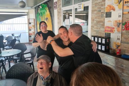 Alegría entre los premiados.