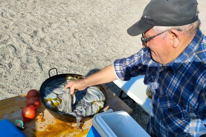 Cocinando el pulpo.