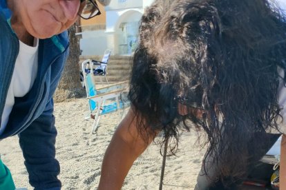 Preparando la carne.