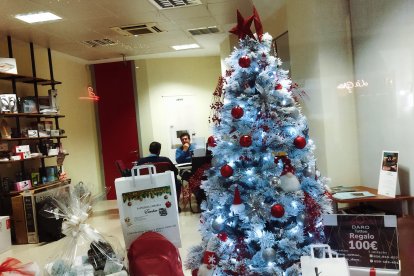 Decoración en un escaparate.