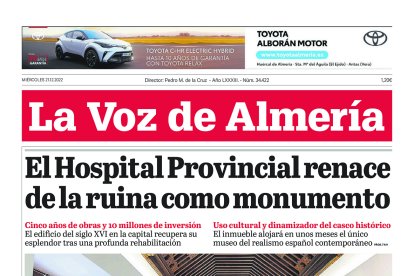 Diciembre: El Hospital Provincial, de edificio en ruinas a monumento.