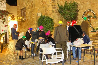 Un grupo de amigos en Mojácar.
