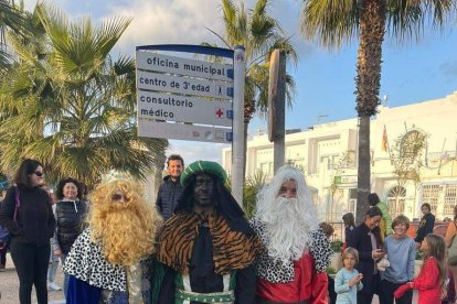Melchor, Gaspar y Baltasar a su paso por San José (Níjar).