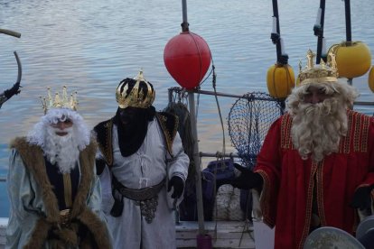 Los Reyes Magos llegando al Puerto de Carboneras.